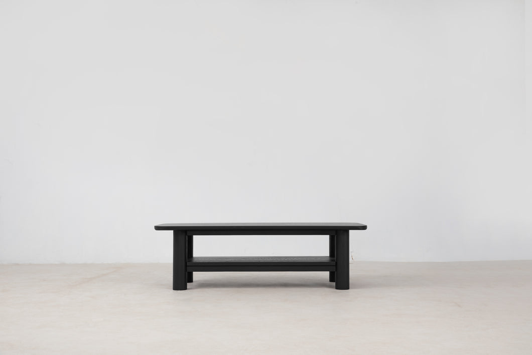 Arc Coffee Table with Shelf